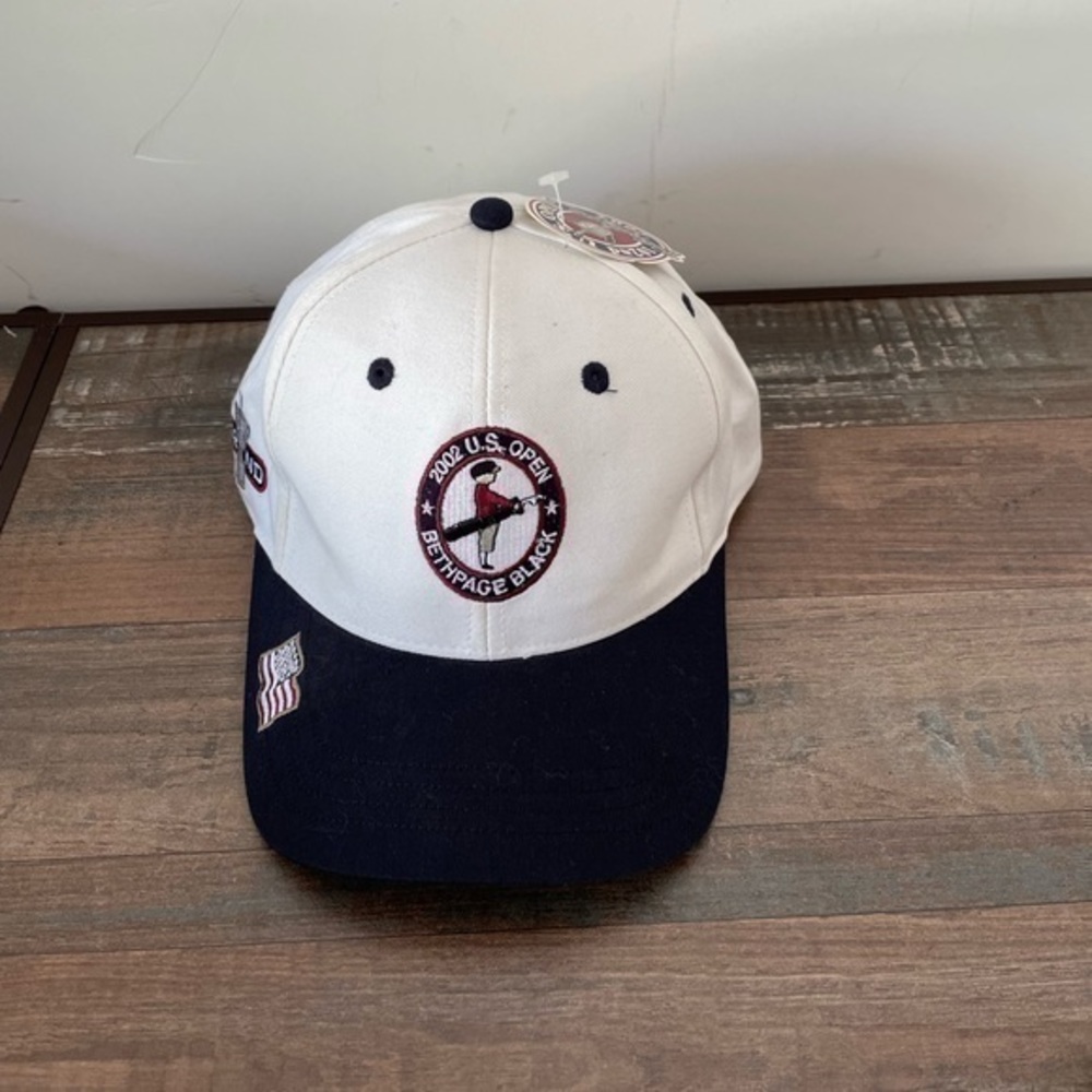 Vintage US Open Golf Championship Cap Bethpage Black 2002 Strap-back USGA Member